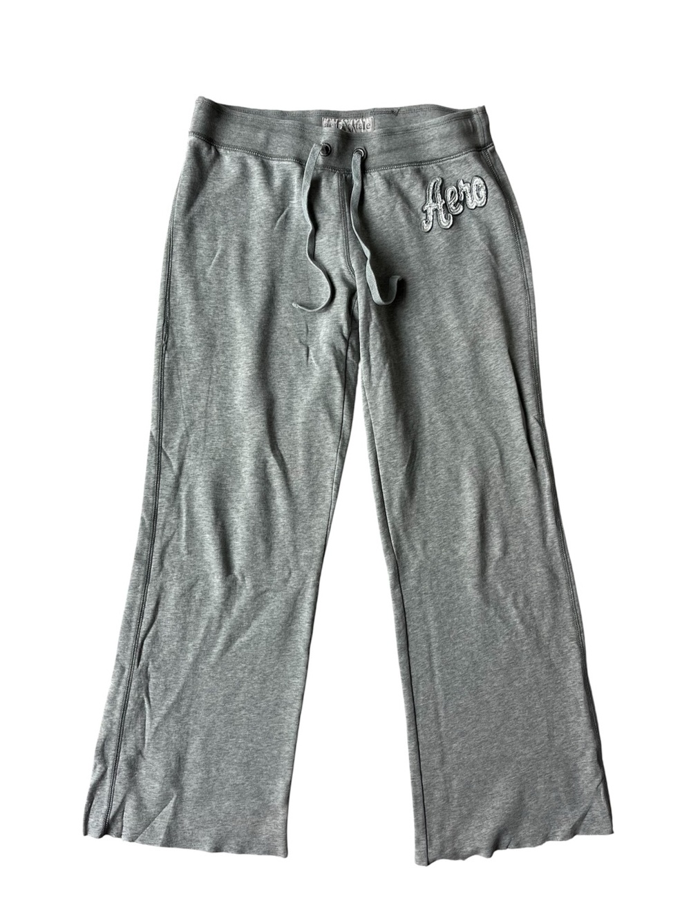 Y2K AEROPOSTALE GREY BAGGY COTTON SWEATPANTS WOMENS MEDIUM